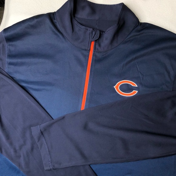 NFL™️ Chicago Bears Cool Base Combine 1/4-Zip Long Sleeve Raglan Top Size (XL) - Picture 8 of 15